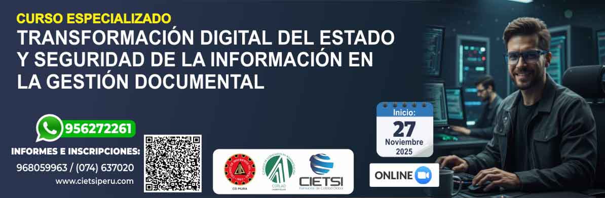 curso especializado en transformaciOn digital del estado y seguridad de la informaciOn en la gestiOn documental 2025